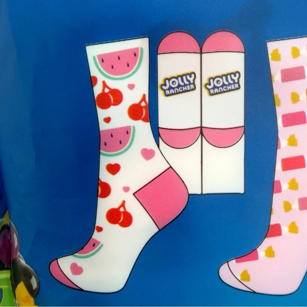 Jolly Rancher Candy Crew Socks Womens Gift Set Cherry Watermelon Light Pink Red